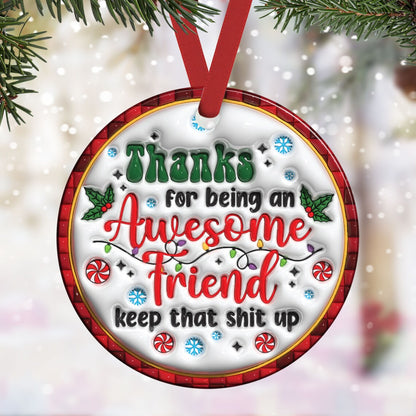 🔥CHRISTMAS PRE-SALE 50% OFF🎁BESTIES CHRISTMAS ROUND ORNAMENT