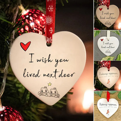 BEST CHRISTMAS GIFT HEART HANGING ORNAMENT